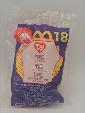 NWT 2000 McDonald's Ty Teanie Beanie Baby Bushy The Lion